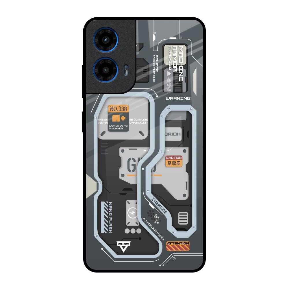 Retro Futuristic Motorola G45 5G Glass Back Cover Online
