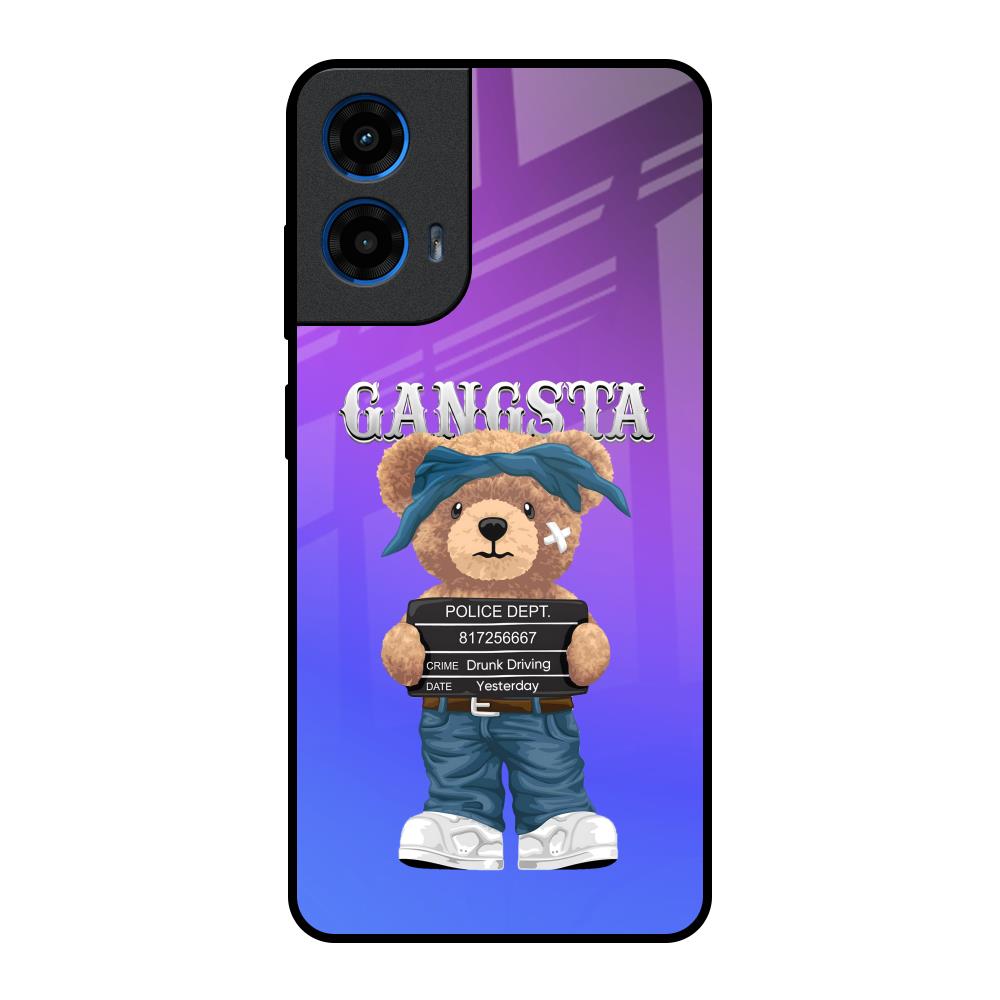 Gangsta Bear Motorola G45 5G Glass Back Cover Online