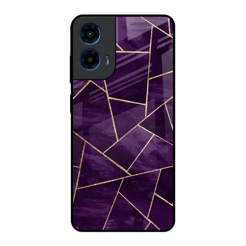Geometric Purple Motorola G45 5G Glass Back Cover Online