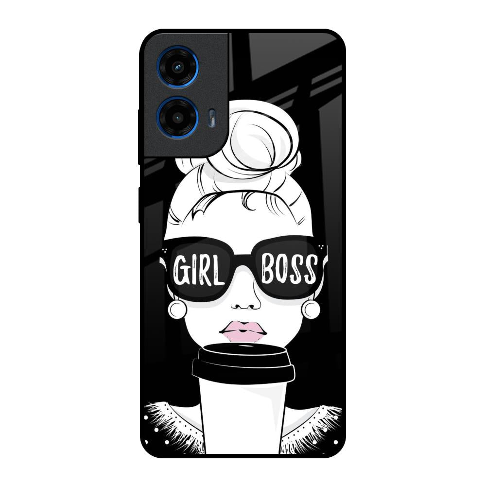Girl Boss Motorola G45 5G Glass Back Cover Online