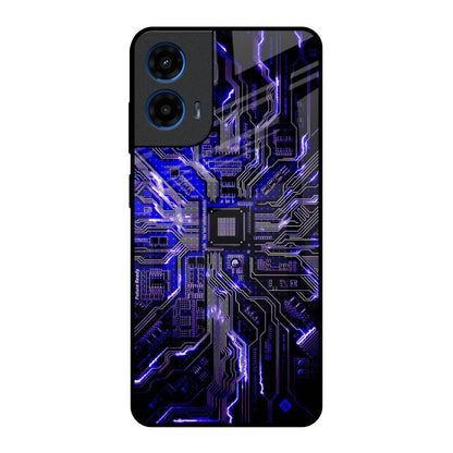 Techno Color Pattern Motorola G45 5G Glass Back Cover Online