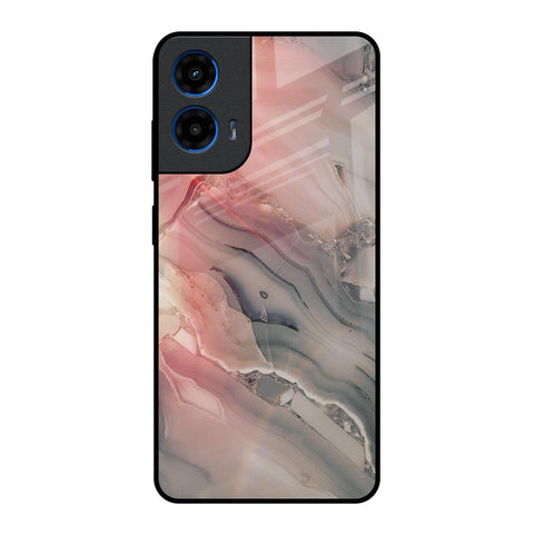 Pink And Grey Marble Motorola G45 5G Glass Back Cover Online