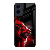 Red Angry Lion Motorola G45 5G Glass Back Cover Online
