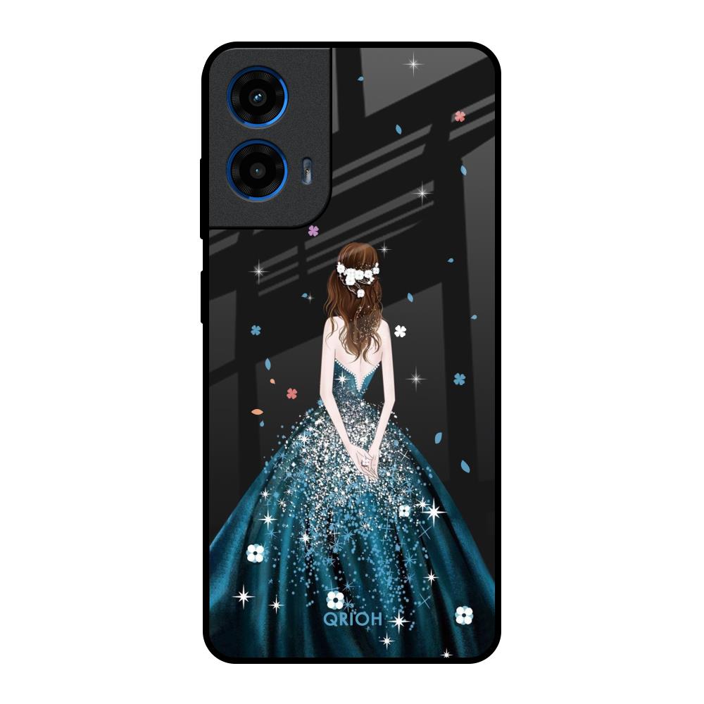 Queen Of Fashion Motorola G45 5G Glass Back Cover Online
