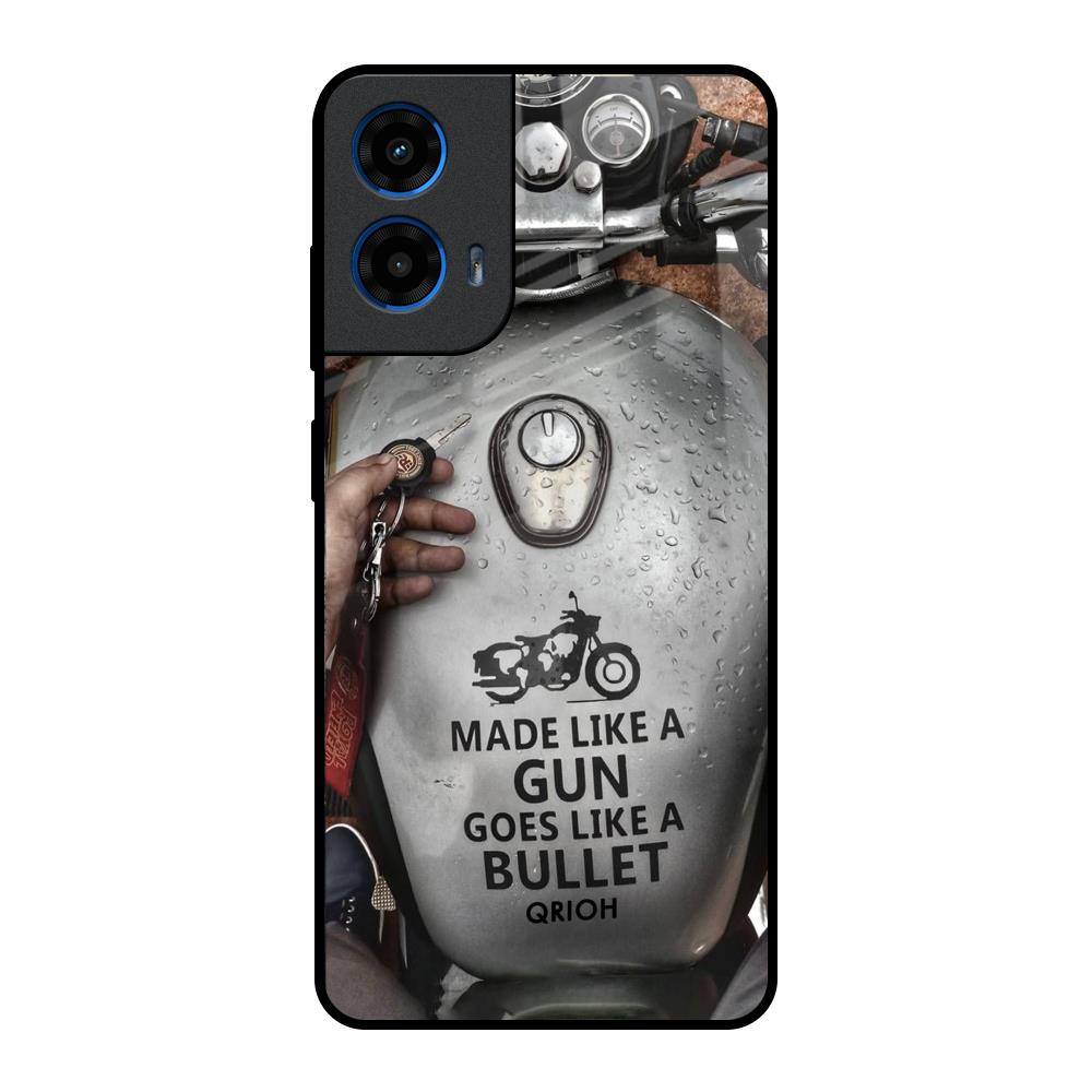 Royal Bike Motorola G45 5G Glass Back Cover Online