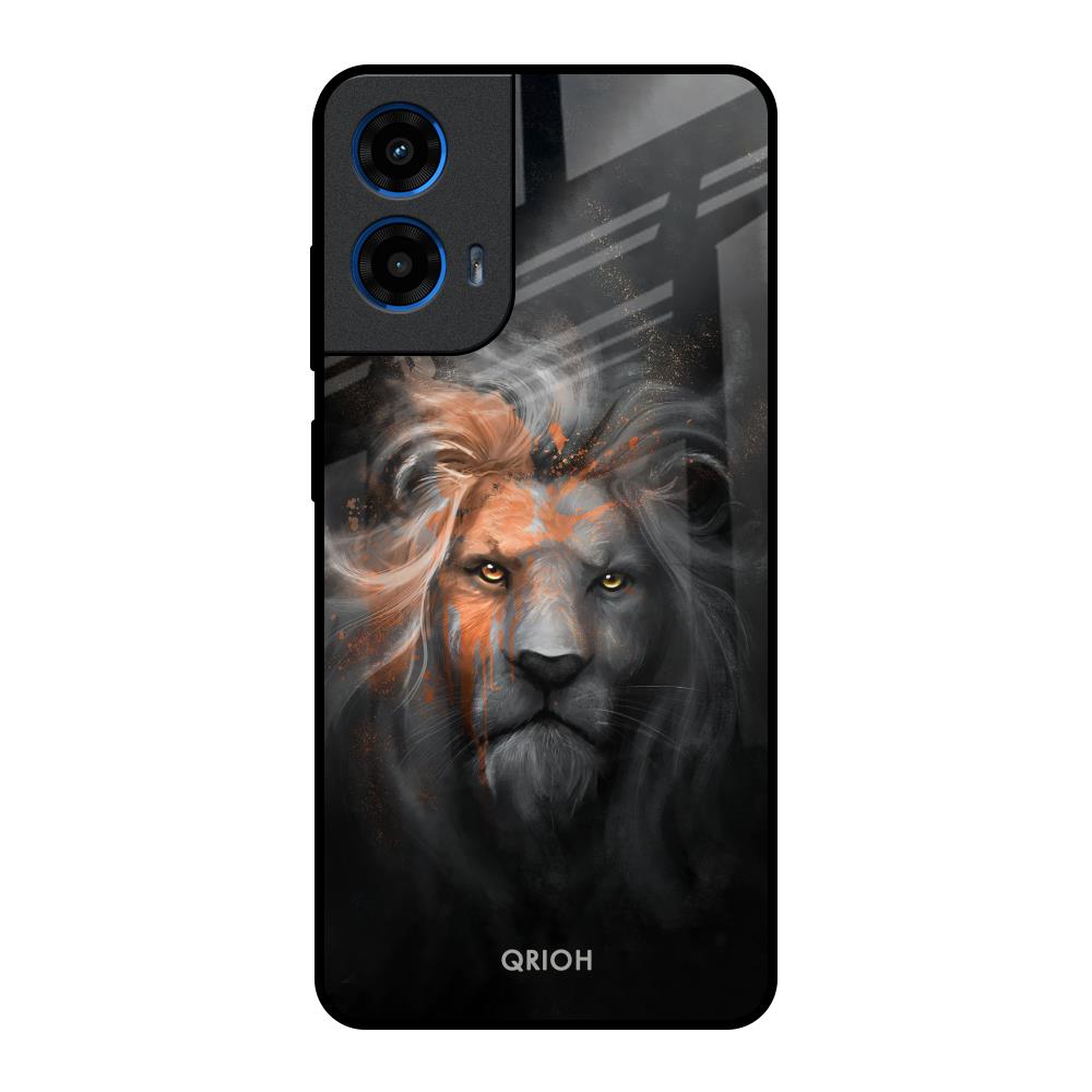 Devil Lion Motorola G45 5G Glass Back Cover Online