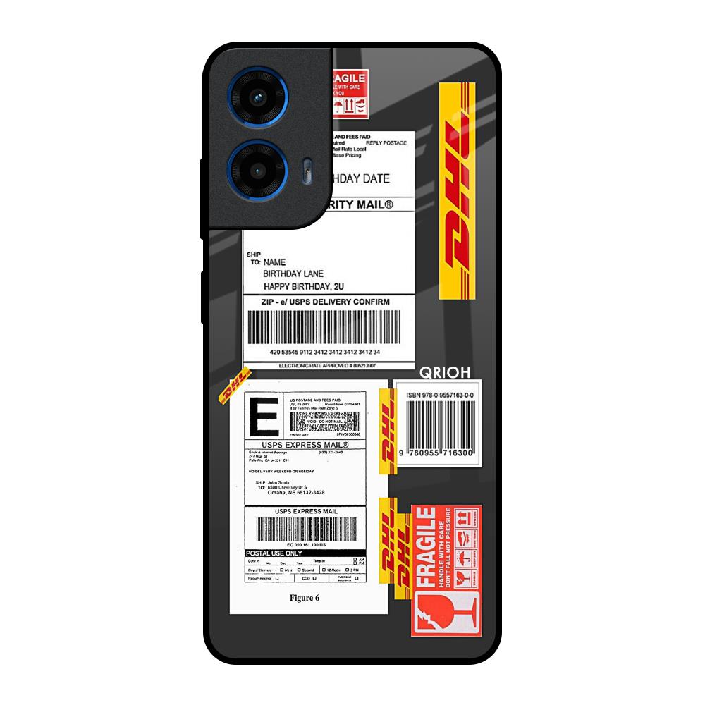 Cool Barcode Label Motorola G45 5G Glass Back Cover Online