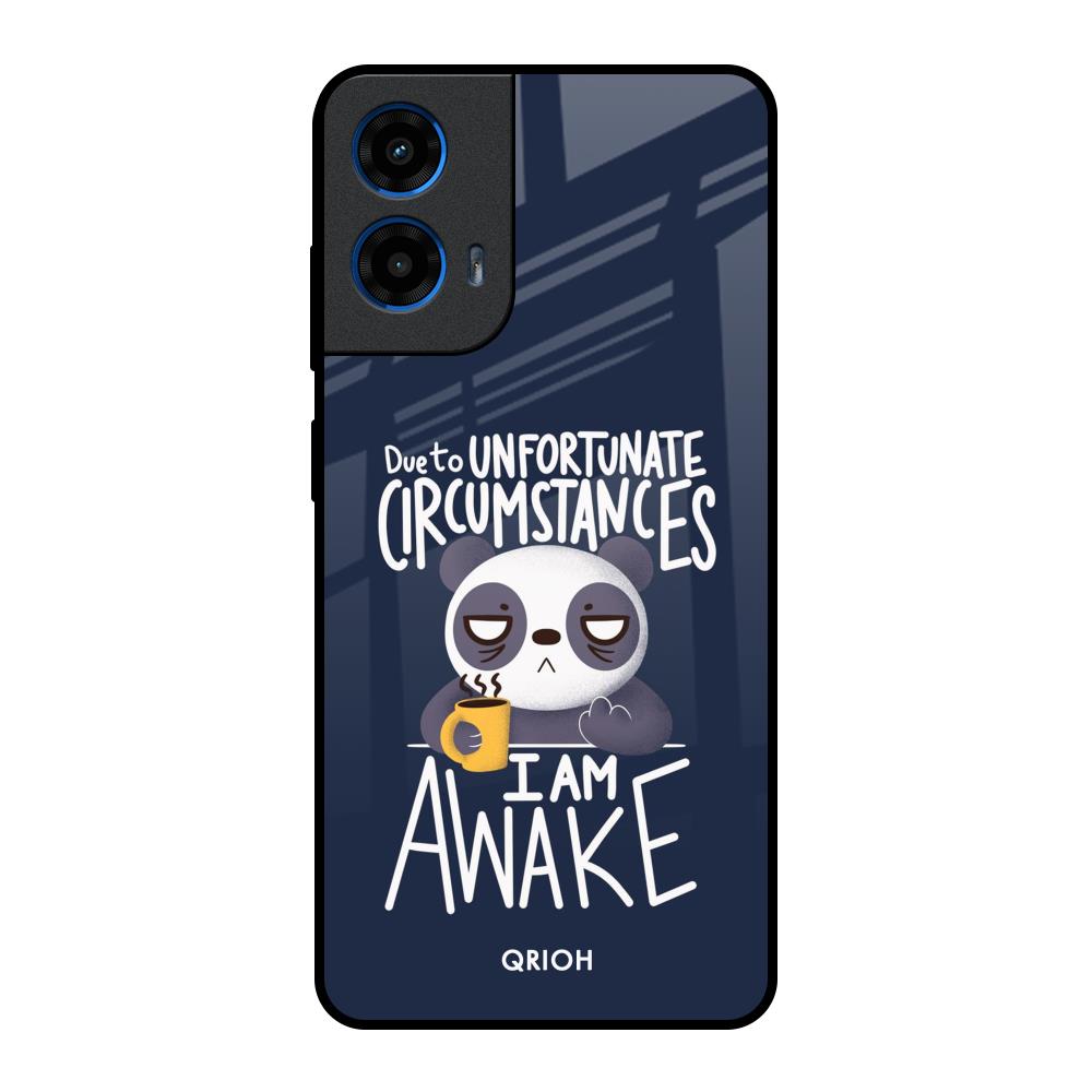 Struggling Panda Motorola G45 5G Glass Back Cover Online