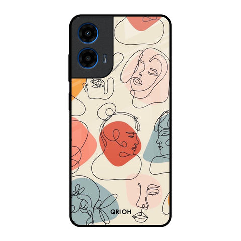 Abstract Faces Motorola G45 5G Glass Back Cover Online