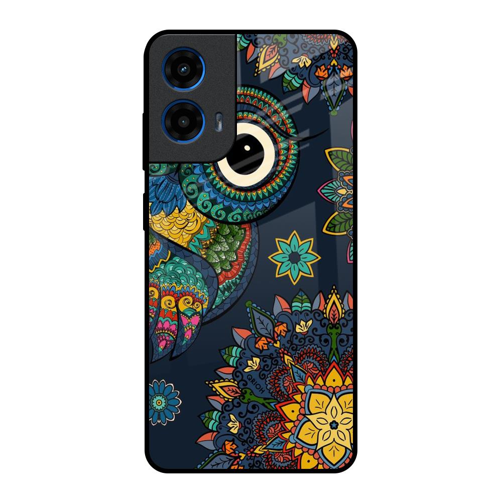 Owl Art Motorola G45 5G Glass Back Cover Online