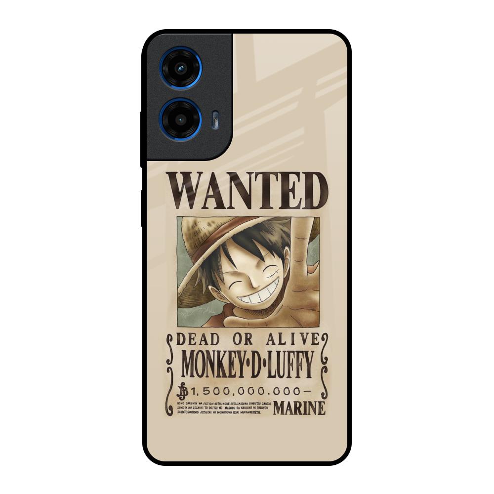 Luffy Wanted Motorola G45 5G Glass Back Cover Online