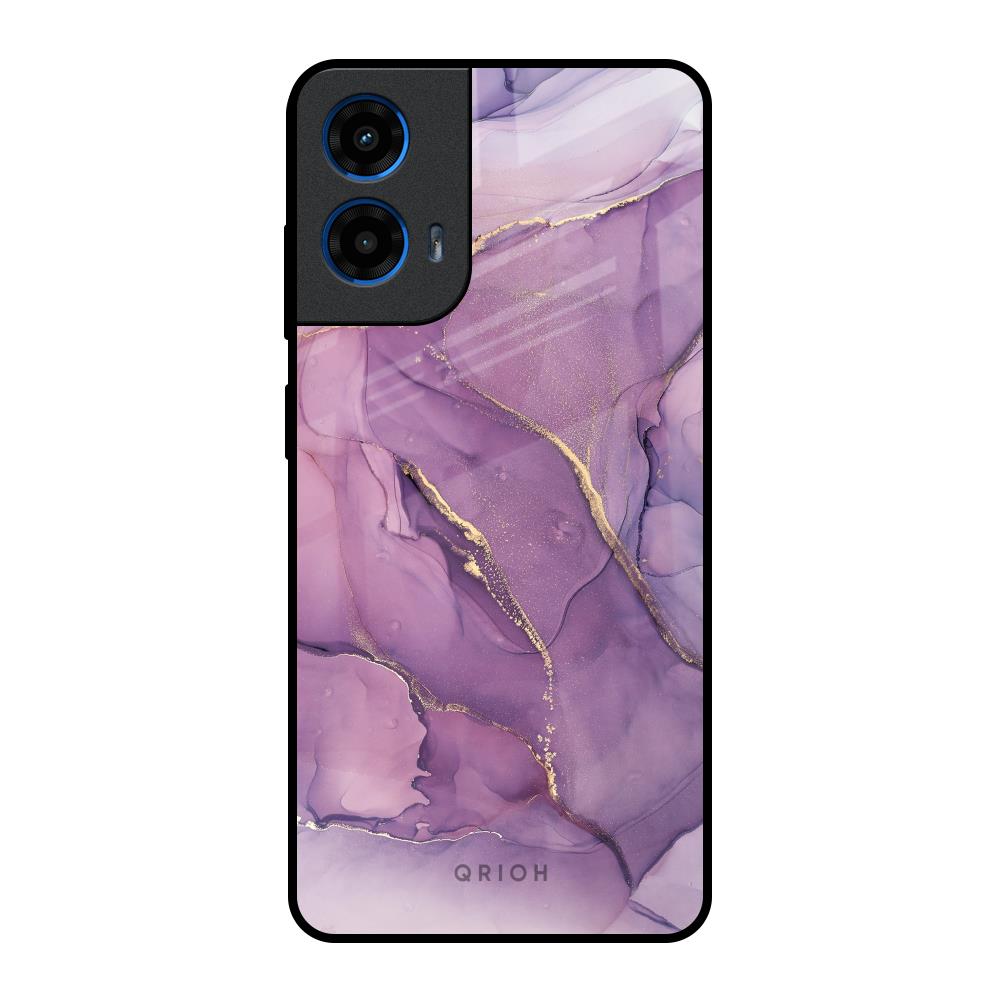 Purple Gold Marble Motorola G45 5G Glass Back Cover Online