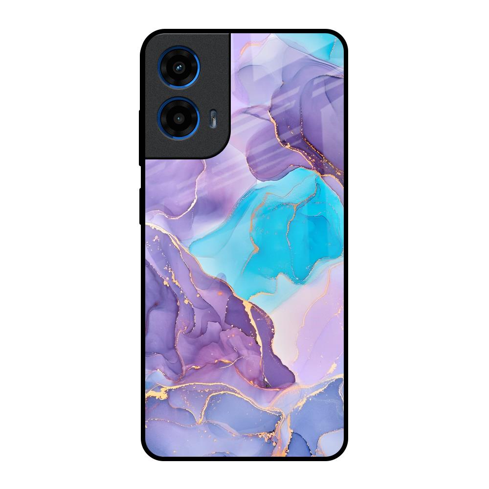 Alcohol ink Marble Motorola G45 5G Glass Back Cover Online