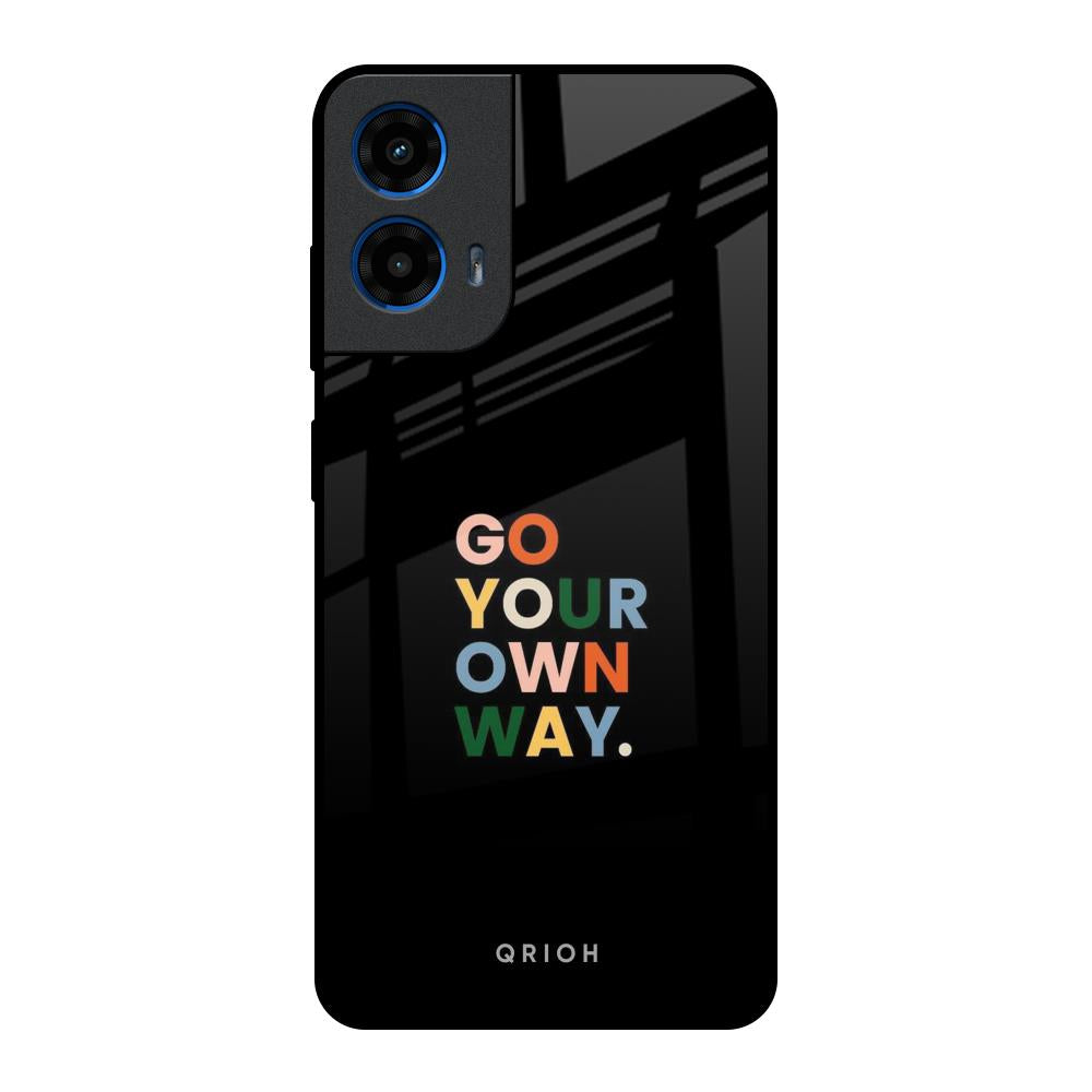 Go Your Own Way Motorola G45 5G Glass Back Cover Online