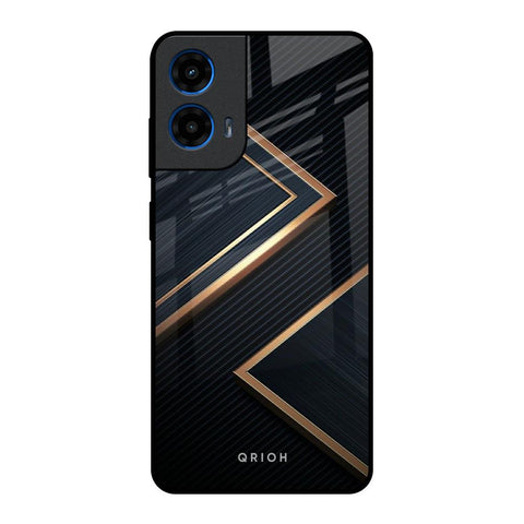 Sleek Golden & Navy Motorola G45 5G Glass Back Cover Online