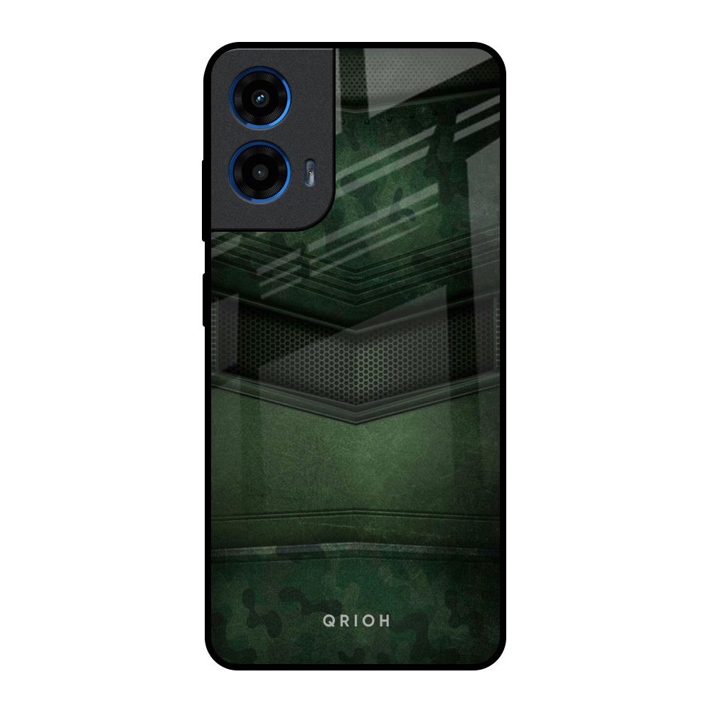Green Leather Motorola G45 5G Glass Back Cover Online