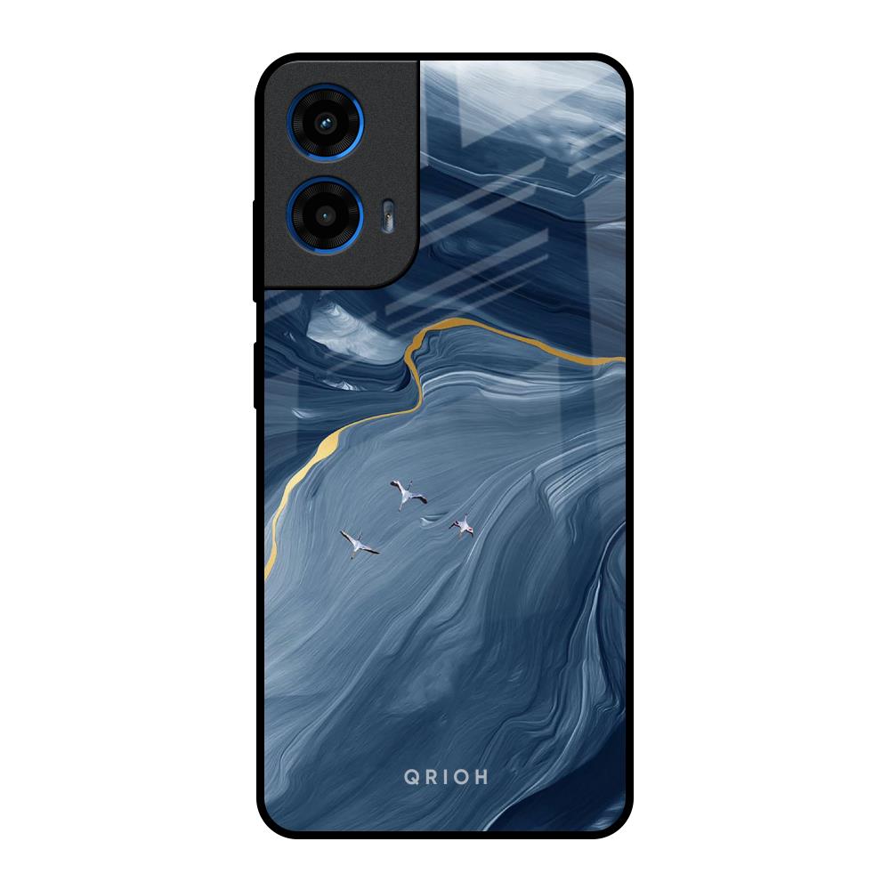 Deep Ocean Marble Motorola G45 5G Glass Back Cover Online