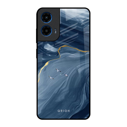 Deep Ocean Marble Motorola G45 5G Glass Back Cover Online