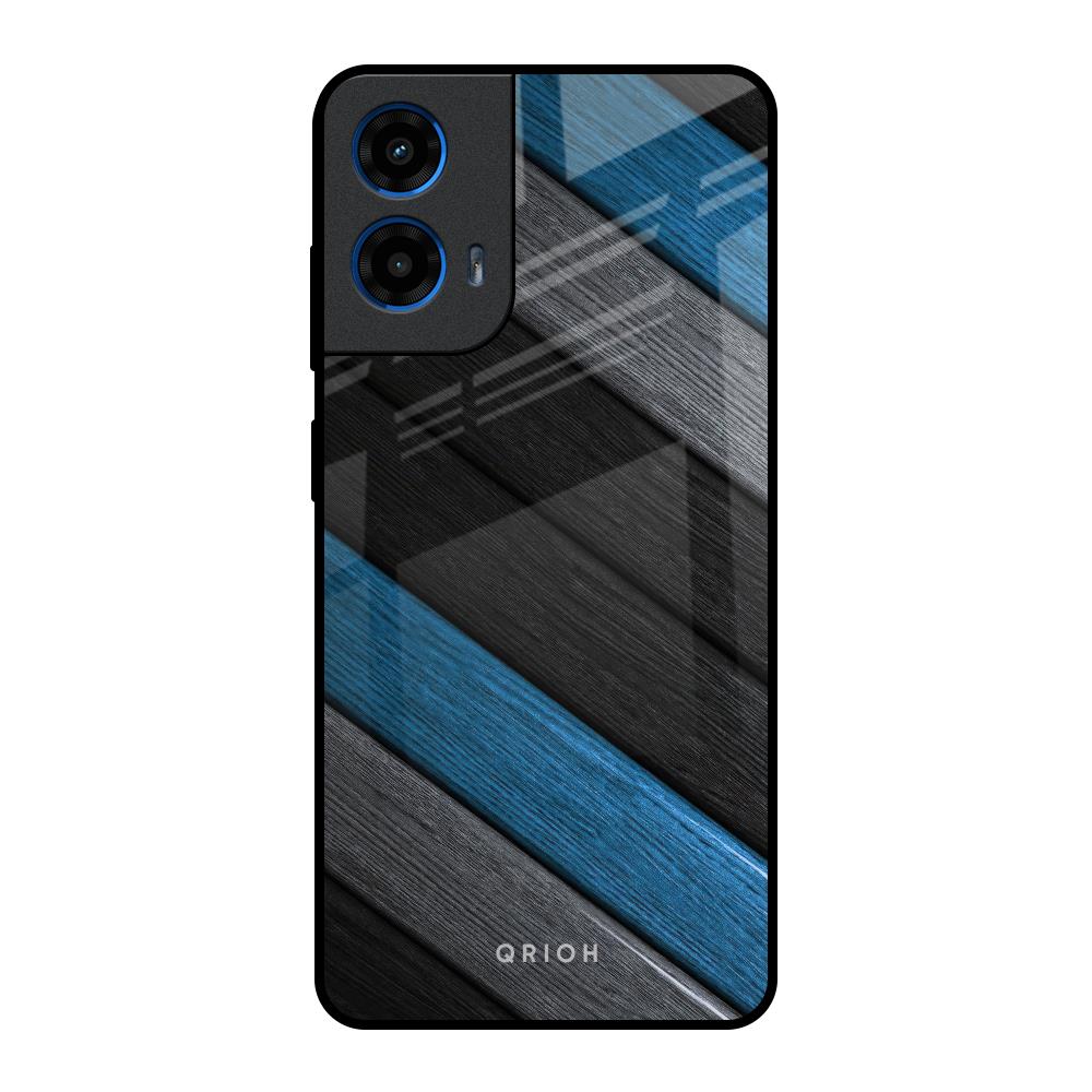 Multicolor Wooden Effect Motorola G45 5G Glass Back Cover Online