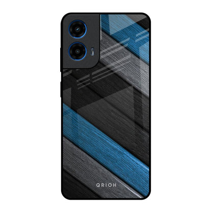 Multicolor Wooden Effect Motorola G45 5G Glass Back Cover Online