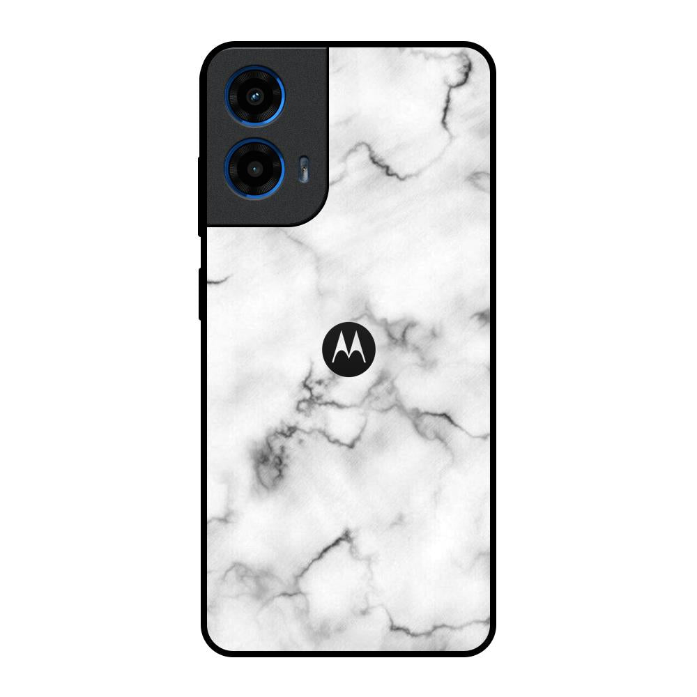Satin White Marble Motorola G45 5G Glass Back Cover Online