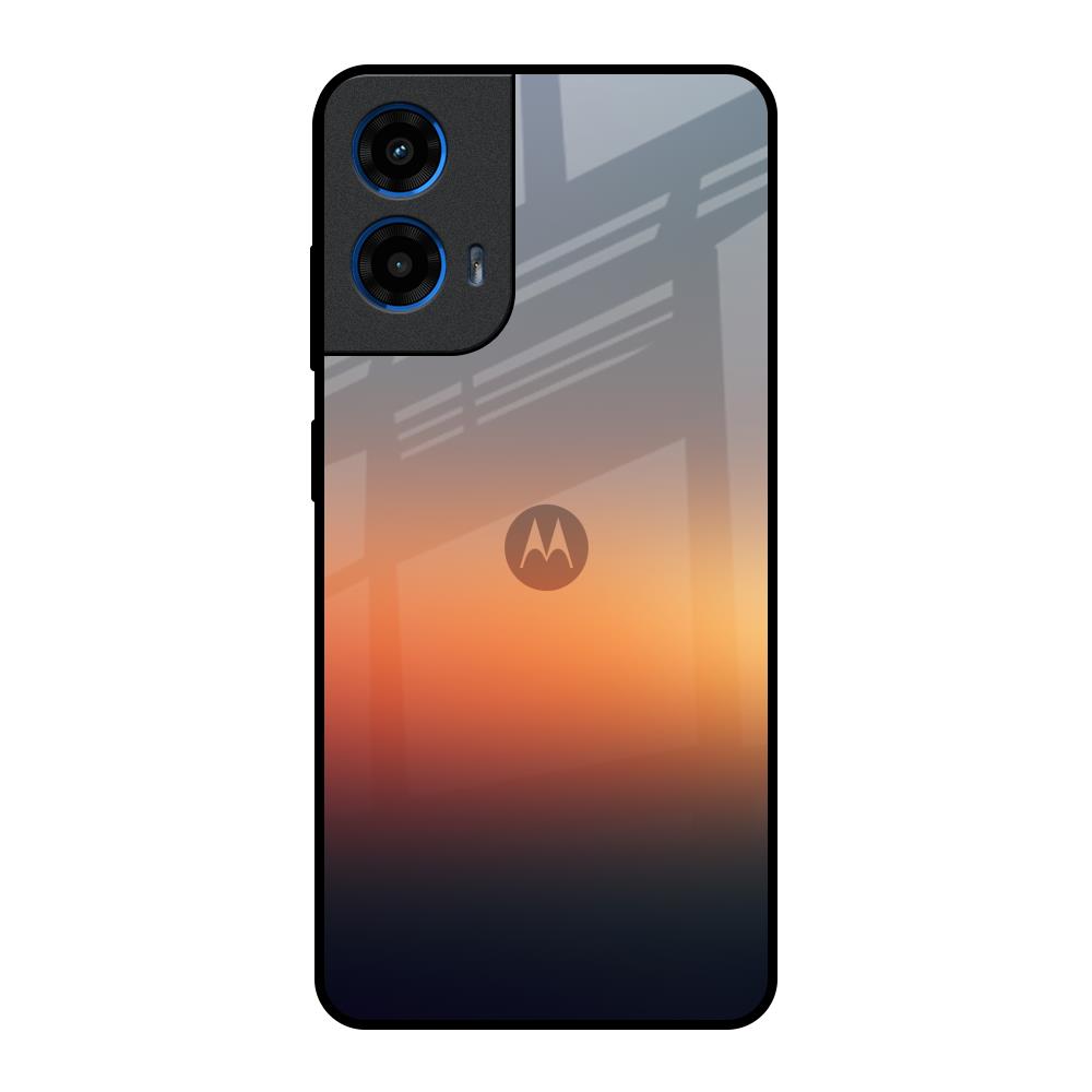 Aesthetic Orange Motorola G45 5G Glass Back Cover Online