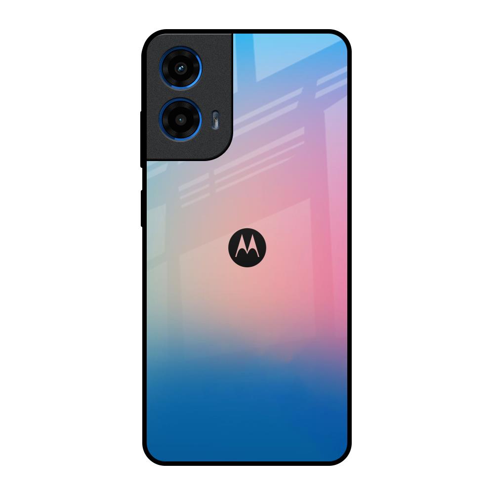 Blue & Pink Ombre Motorola G45 5G Glass Back Cover Online