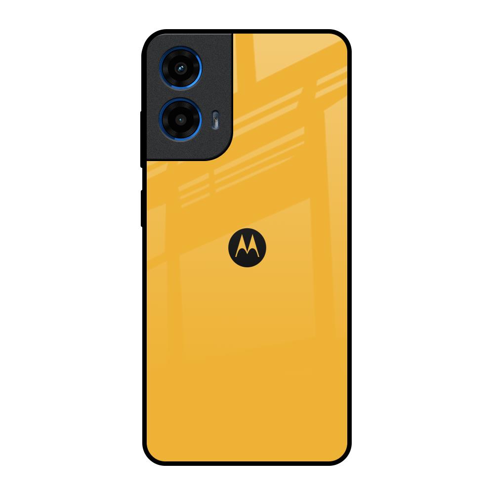 Fluorescent Yellow Motorola G45 5G Glass Back Cover Online