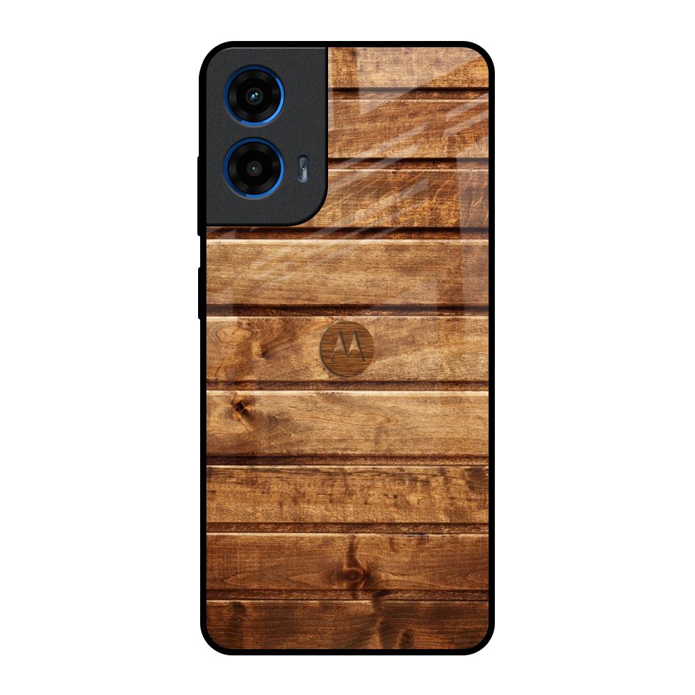 Wooden Planks Motorola G45 5G Glass Back Cover Online
