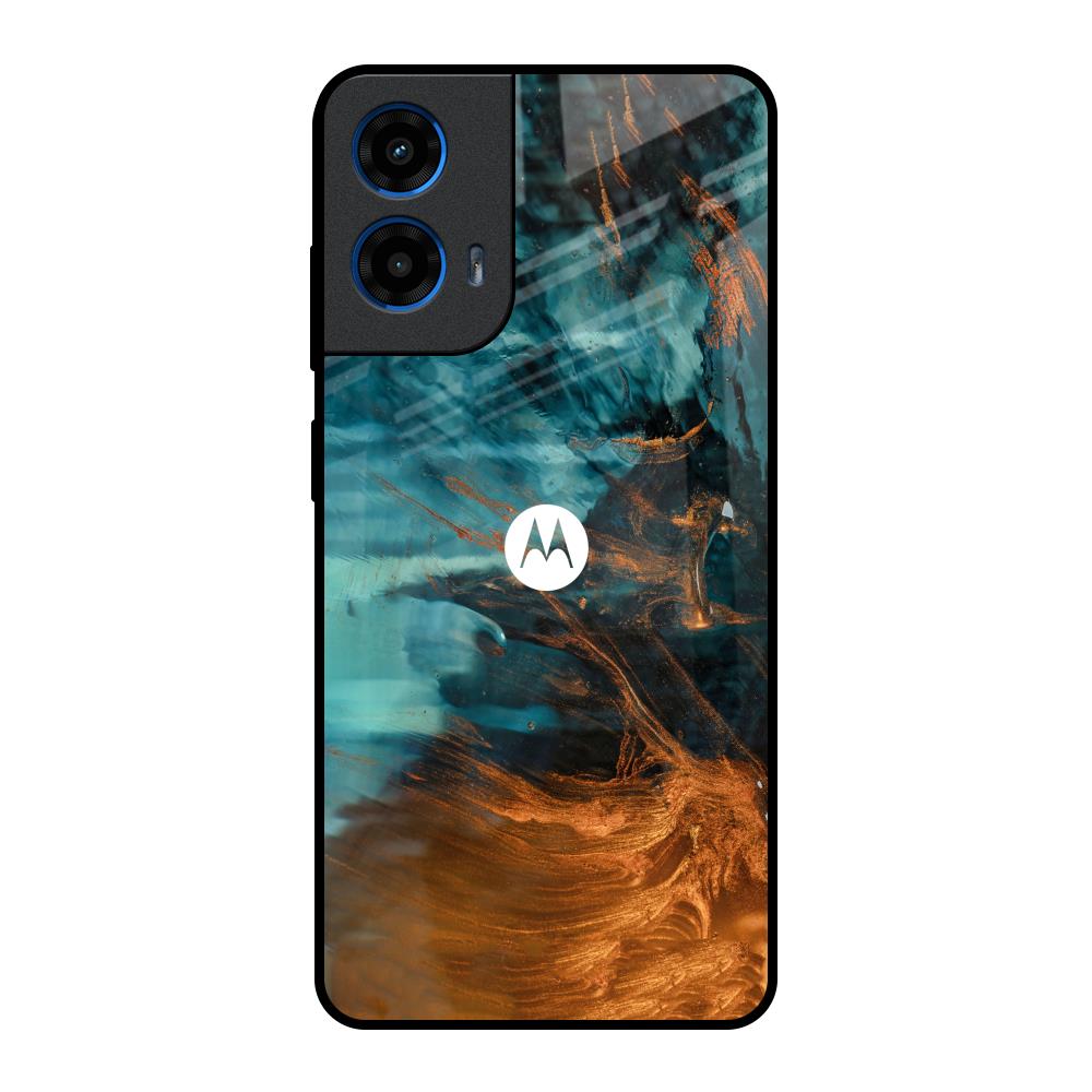 Golden Splash Motorola G45 5G Glass Back Cover Online
