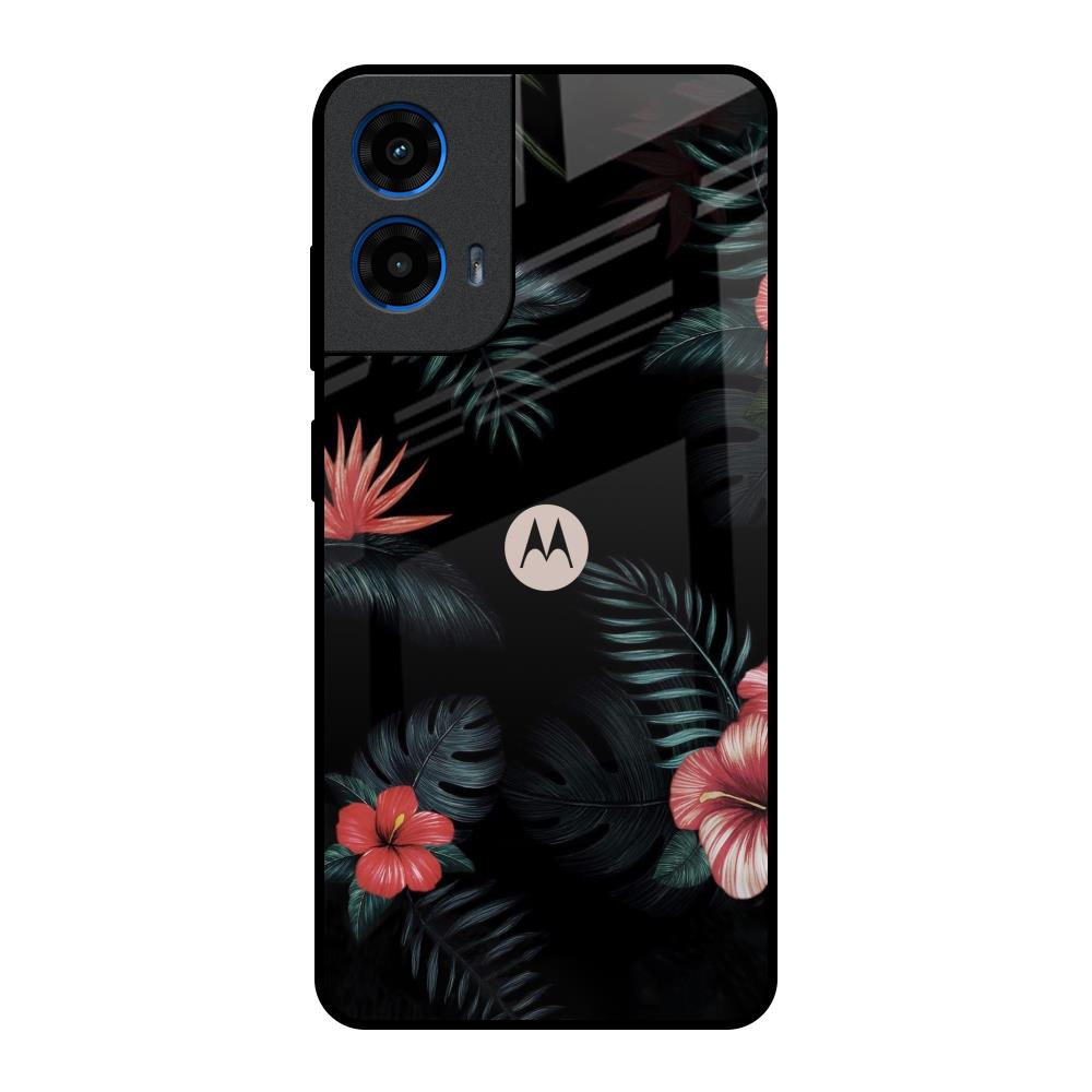 Tropical Art Flower Motorola G45 5G Glass Back Cover Online