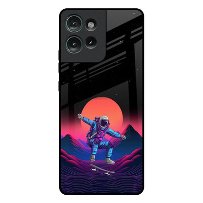 Retro Astronaut Motorola Edge 50 5G Glass Back Cover Online