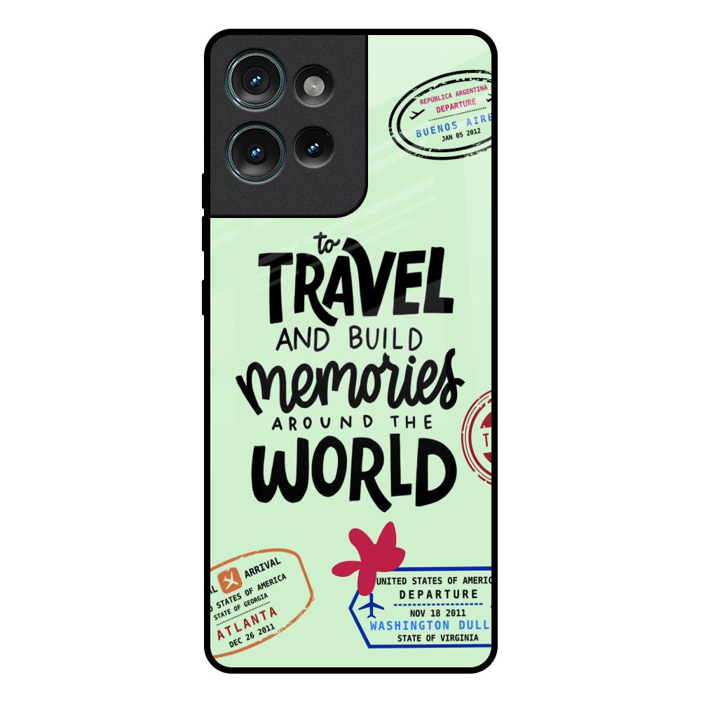 Travel Stamps Motorola Edge 50 5G Glass Back Cover Online