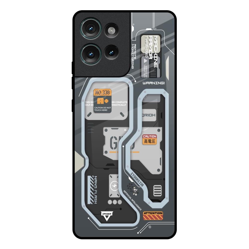 Retro Futuristic Motorola Edge 50 5G Glass Back Cover Online