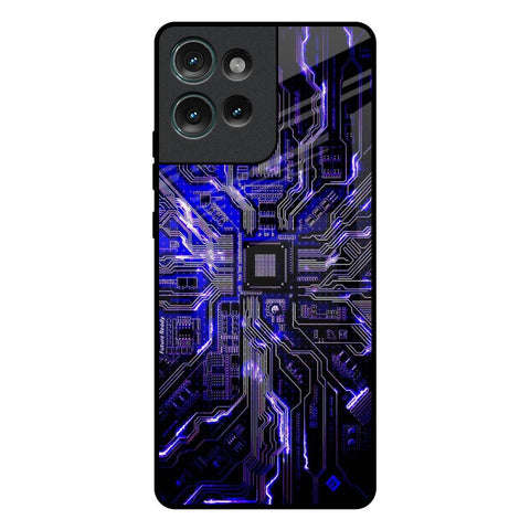 Techno Color Pattern Motorola Edge 50 5G Glass Back Cover Online