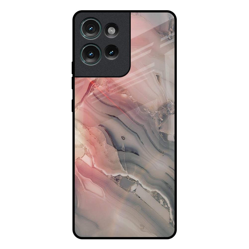 Pink And Grey Marble Motorola Edge 50 5G Glass Back Cover Online