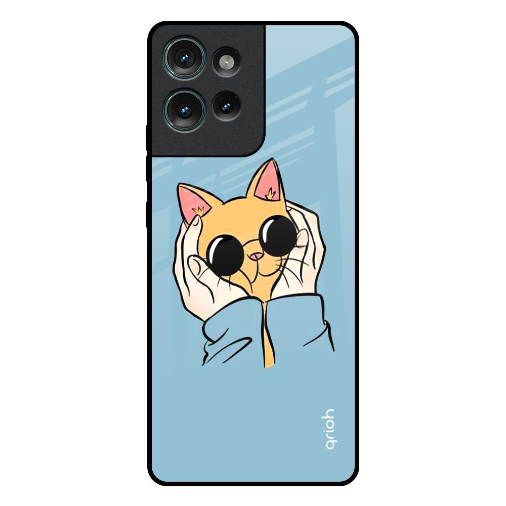 Adorable Cute Kitty Motorola Edge 50 5G Glass Back Cover Online