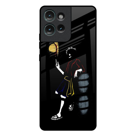 Luffy Line Art Motorola Edge 50 5G Glass Back Cover Online