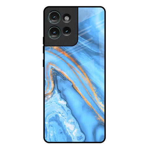 Vibrant Blue Marble Motorola Edge 50 5G Glass Back Cover Online