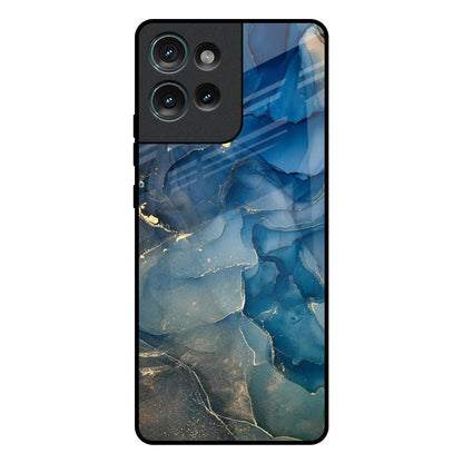 Blue Cool Marble Motorola Edge 50 5G Glass Back Cover Online