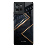 Sleek Golden & Navy Motorola Edge 50 5G Glass Back Cover Online