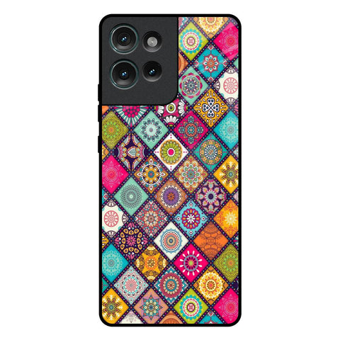 Multicolor Mandala Motorola Edge 50 5G Glass Back Cover Online