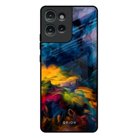 Multicolor Oil Painting Motorola Edge 50 5G Glass Back Cover Online