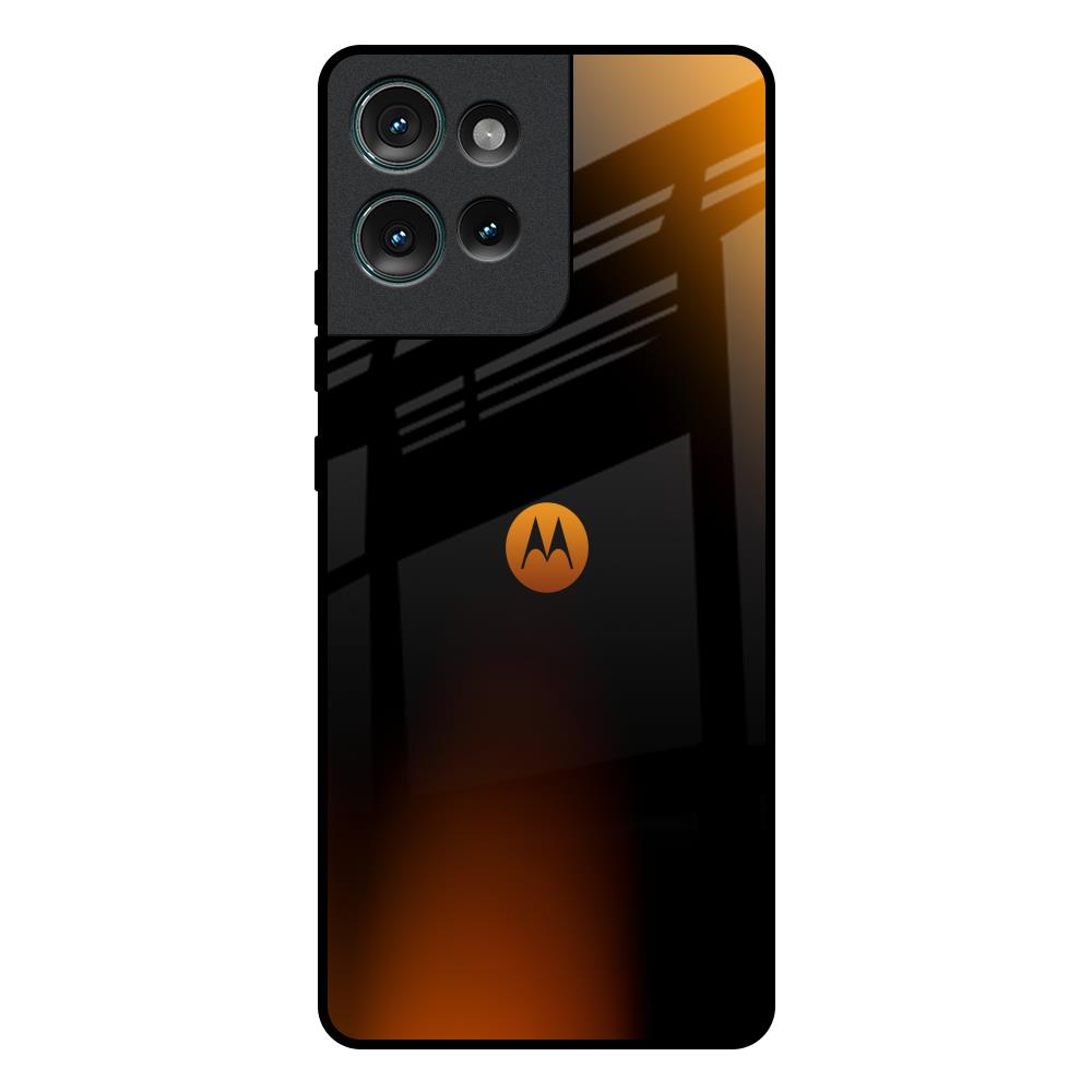 Orange Black Fusion Motorola Edge 50 5G Glass Back Cover Online