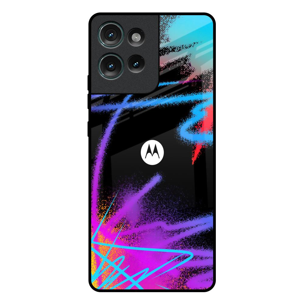 Brushy Color Motorola Edge 50 5G Glass Back Cover Online