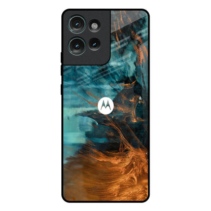 Golden Splash Motorola Edge 50 5G Glass Back Cover Online