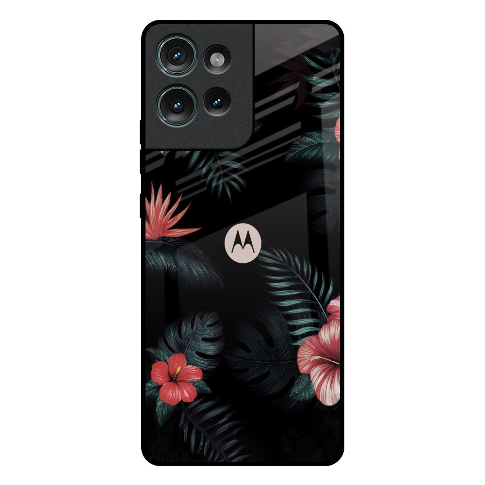 Tropical Art Flower Motorola Edge 50 5G Glass Back Cover Online