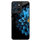 Half Blue Flower Motorola Edge 50 Neo 5G Glass Back Cover Online