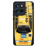 Yellow Racing Car Motorola Edge 50 Neo 5G Glass Back Cover Online