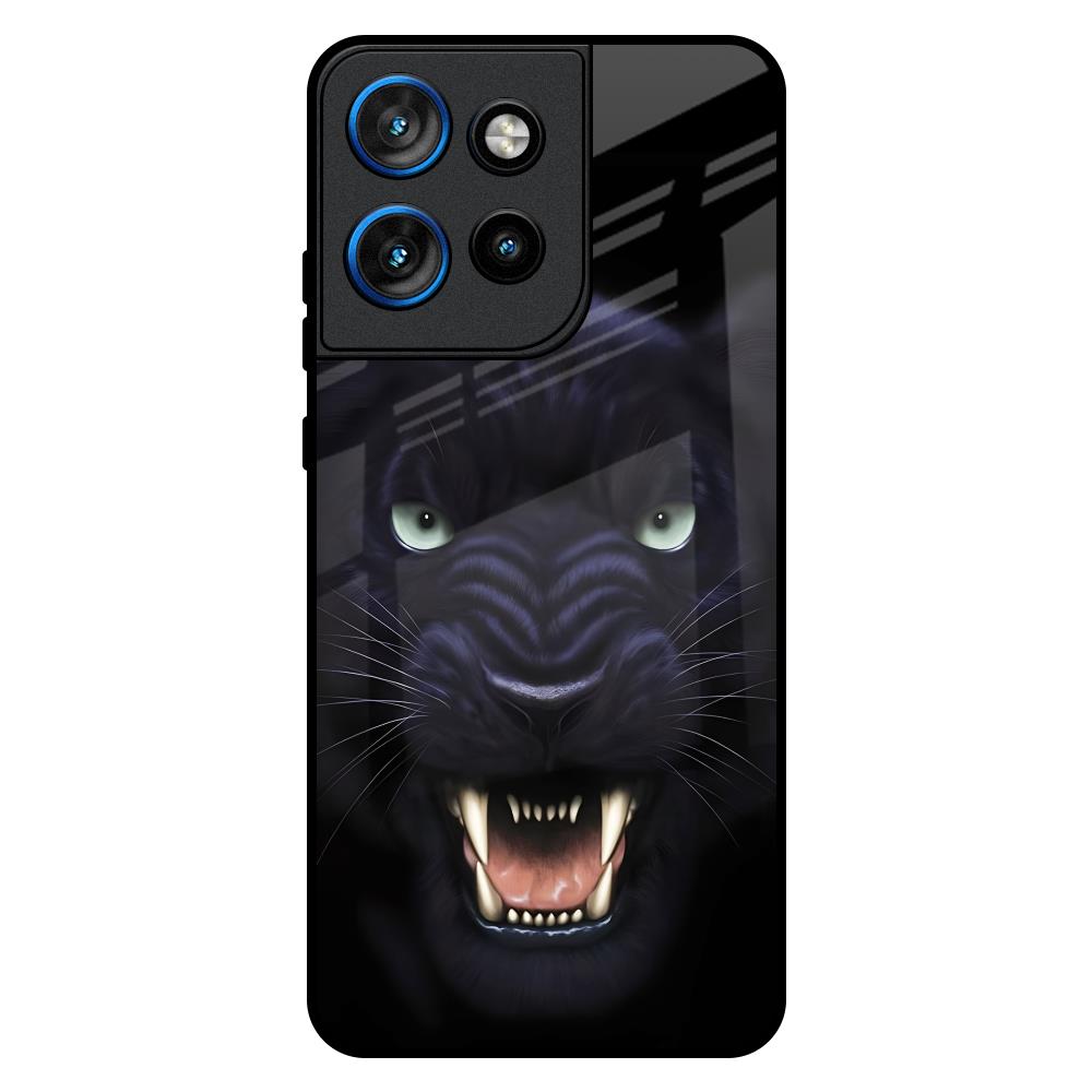 Angry Black Tiger Motorola Edge 50 Neo 5G Glass Back Cover Online